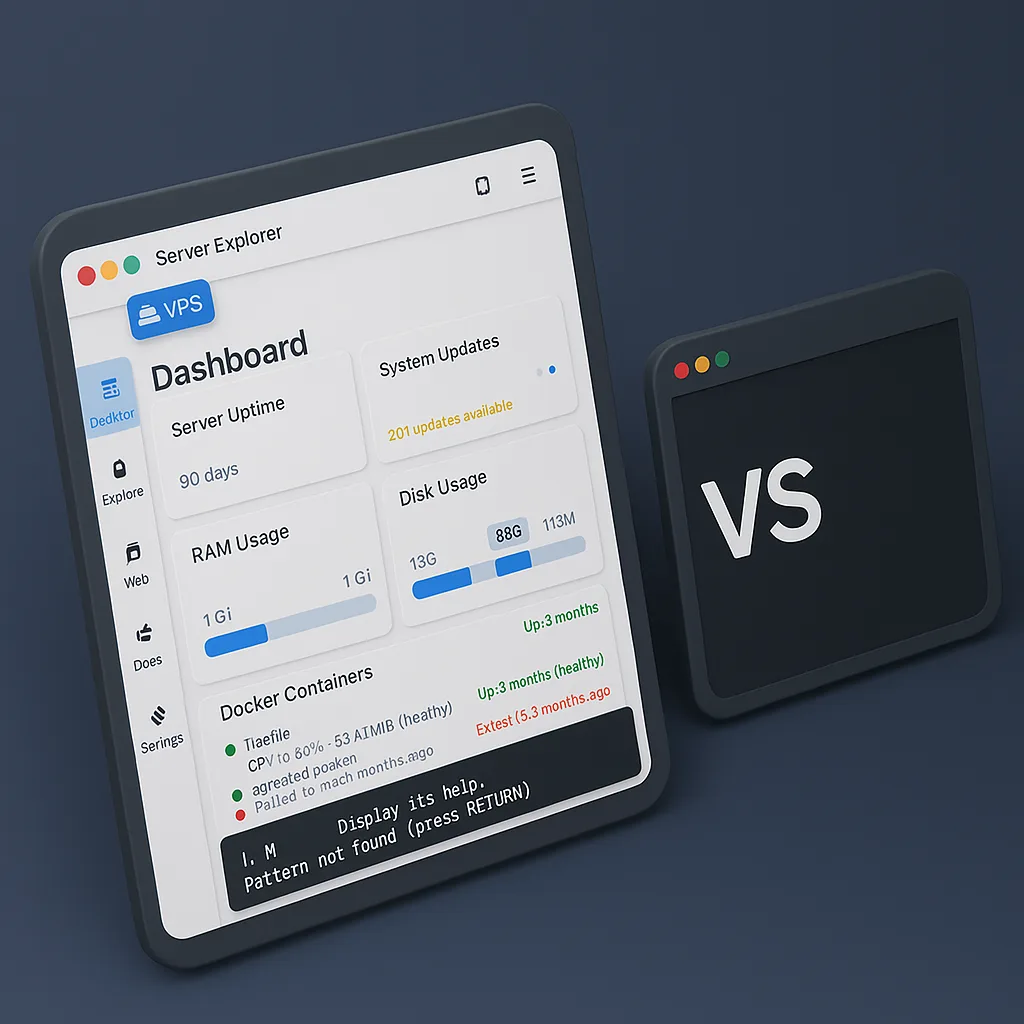 Server Management GUI vs CLI: Server Explorer vs Terminal SSH